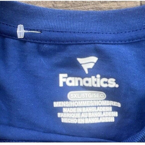 Fanatics Size 5XL Men's Blue Detroit Pistons Logo T-Shirt 100% Cotton Crew Neck. - Picture 6 of 9